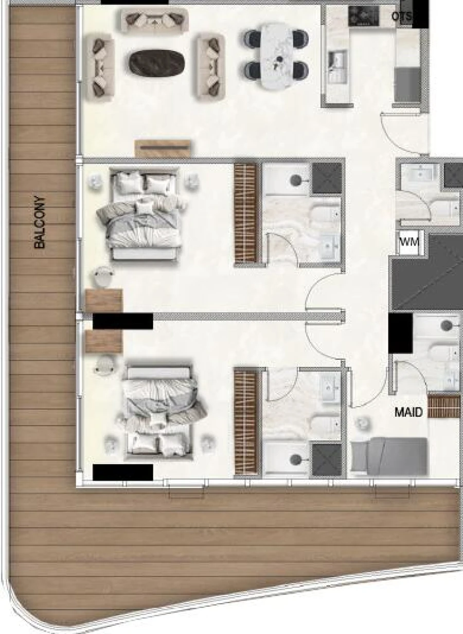 2 BR — 2 Bedroom Type 22