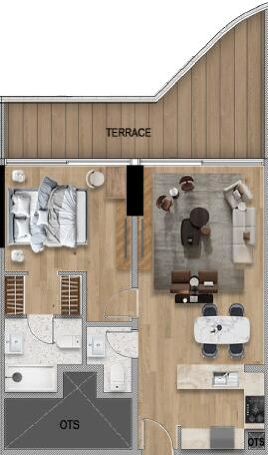1 BR — 1 Bedroom Type 1