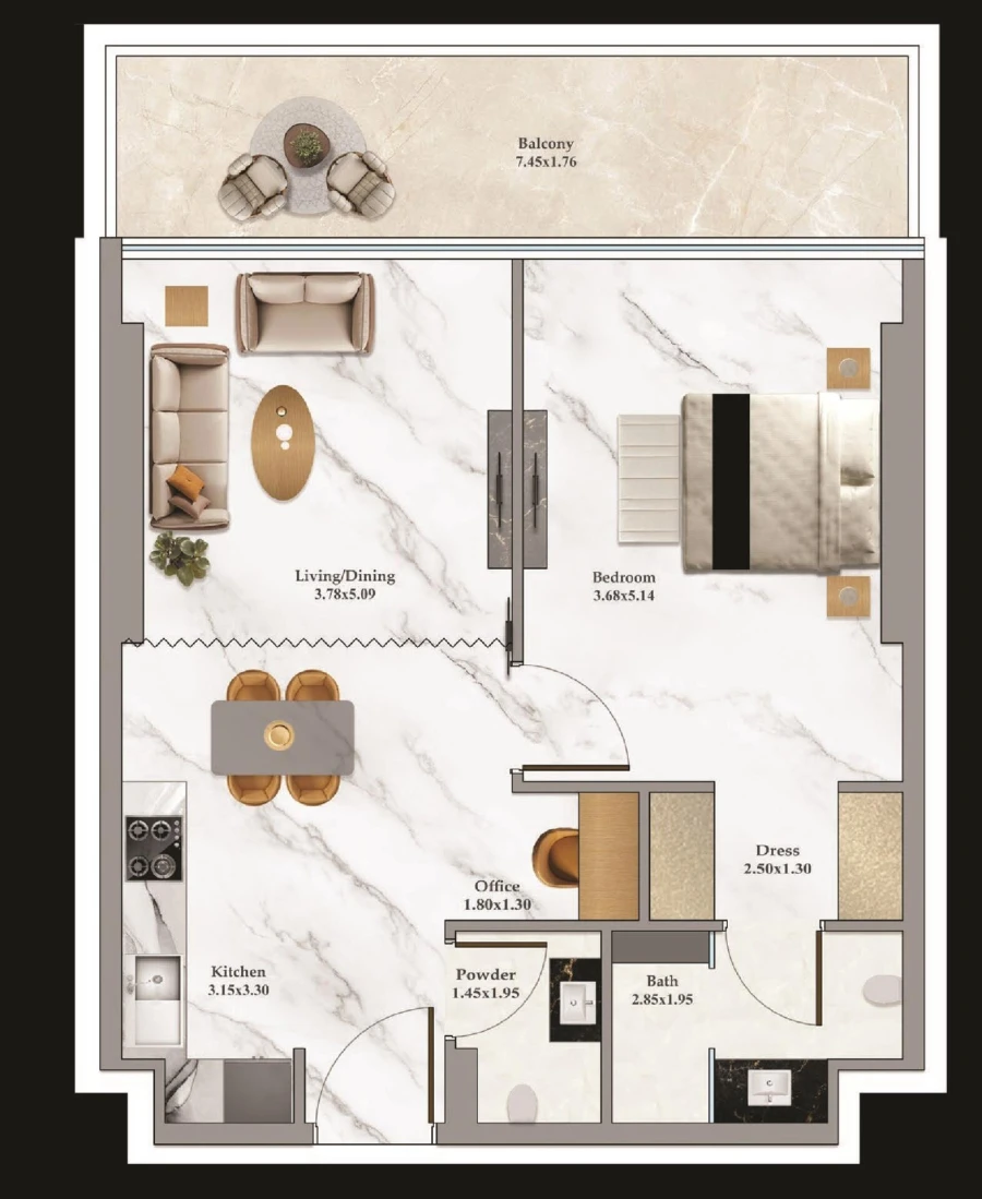 1 BR — Flex 1 Bedroom