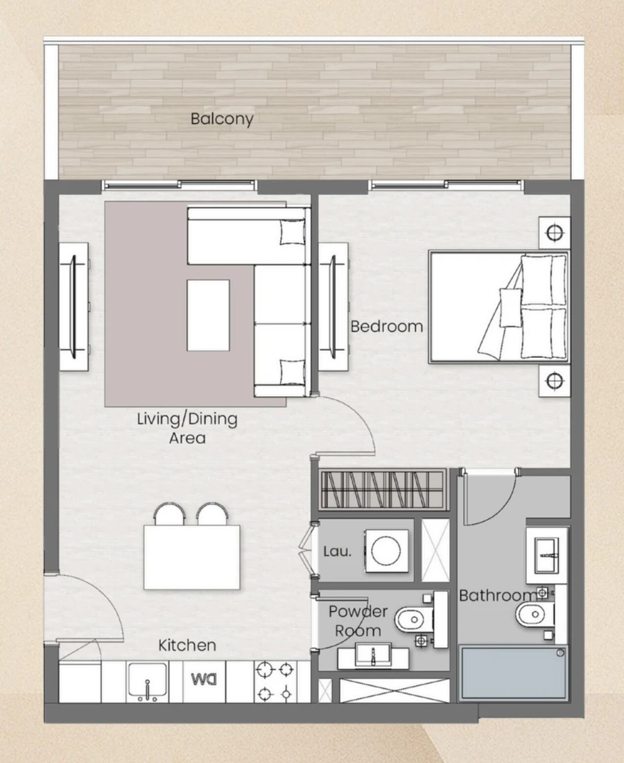 1 BR — 1 Bedroom 