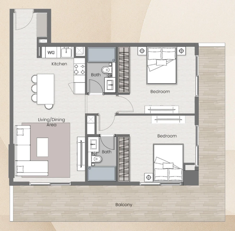 2 BR — 2 Bedroom 