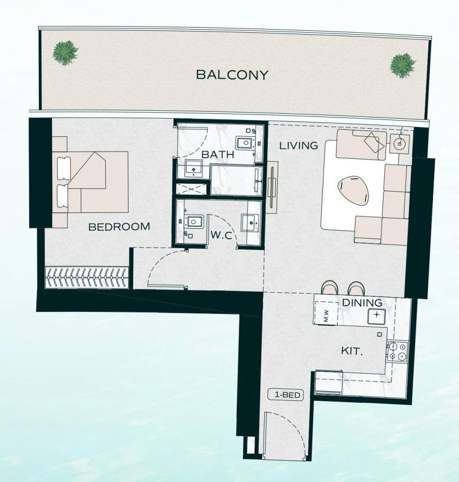 1 BR — 1 Bedroom Type 11