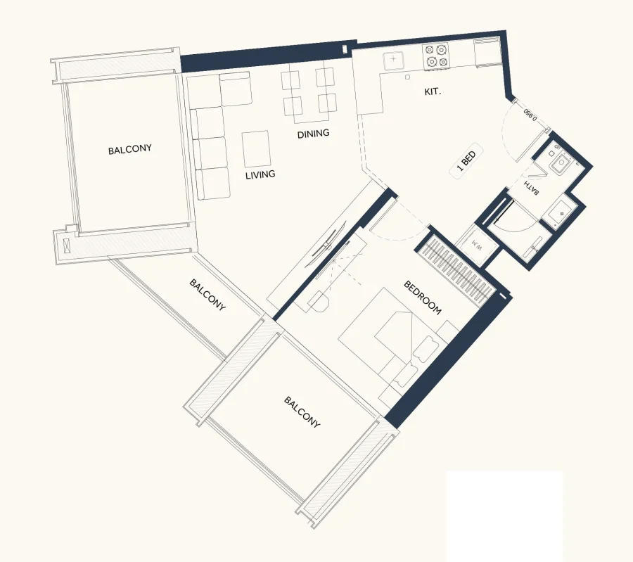 1 BR — 1 Bedroom Type 10