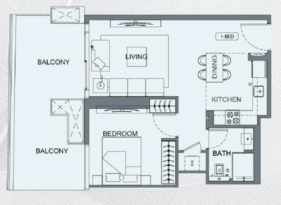 1 BR — 1 Bedroom Type 02