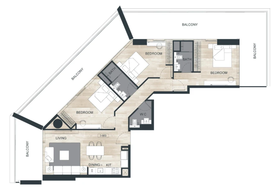 3 BR — 3 Bedroom Type 4