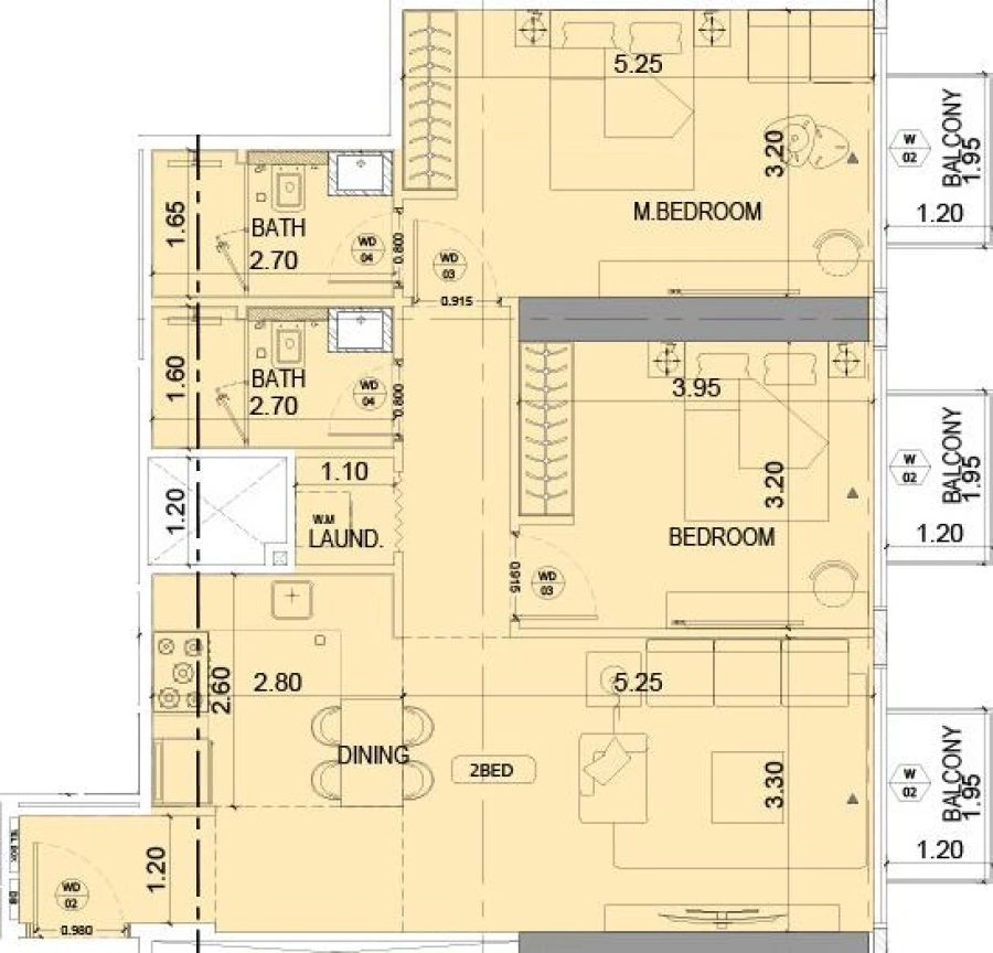 2 BR — 2 Bedroom Type 3