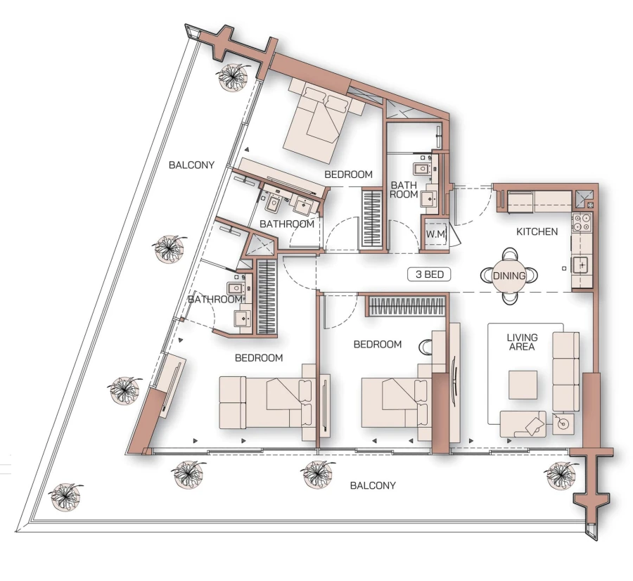 3 BR — 3 Bedroom Type 1