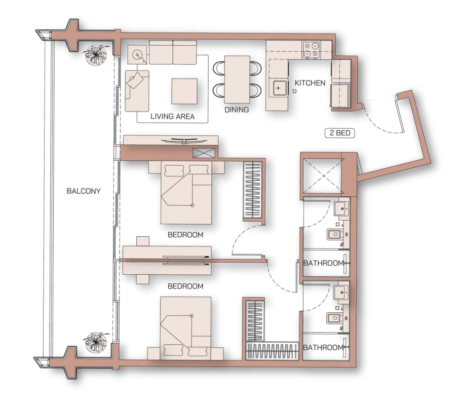 2 BR — 2 Bedroom Type 2