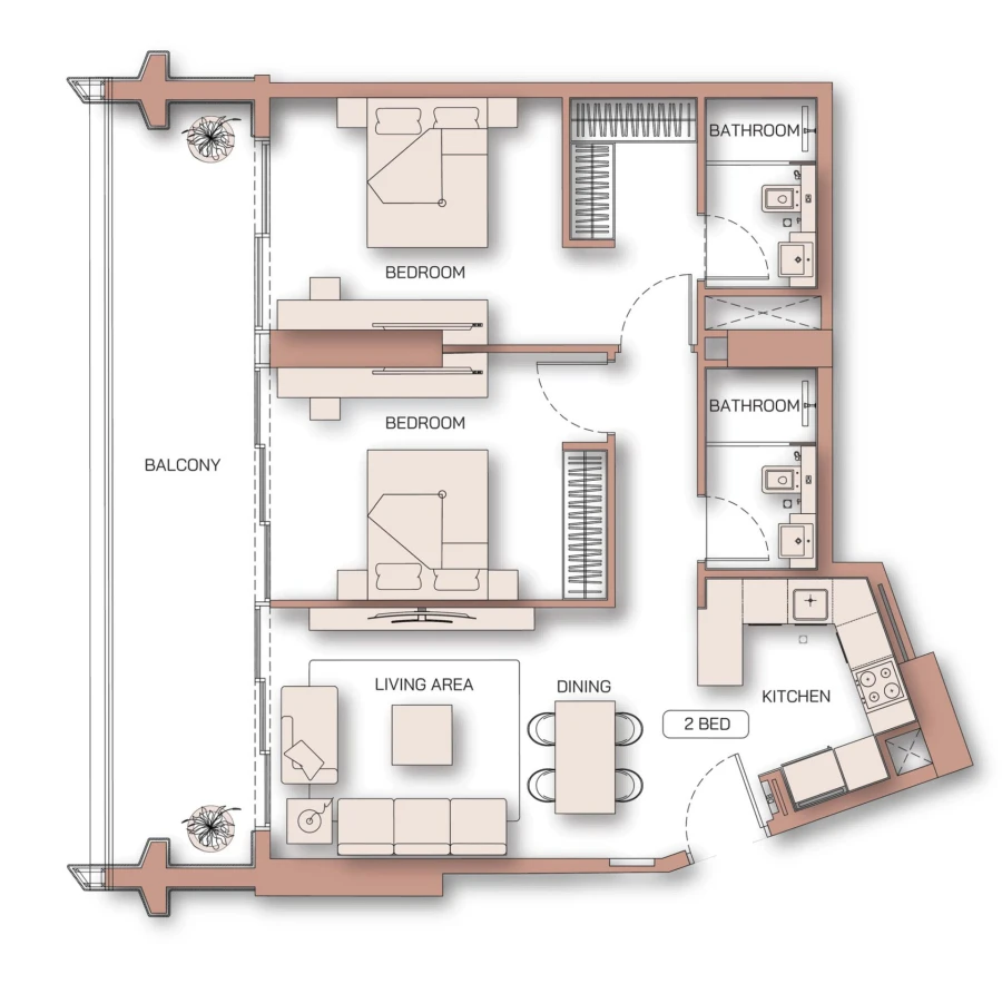 2 BR — 2 Bedroom Type 3