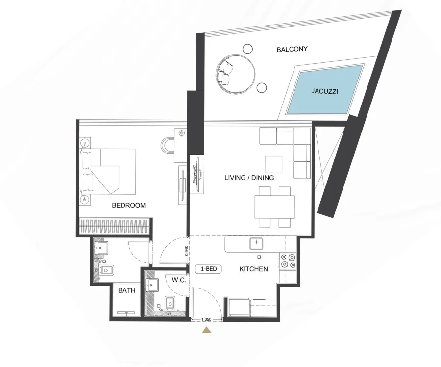 1 BR — 1 Bedroom Type 04