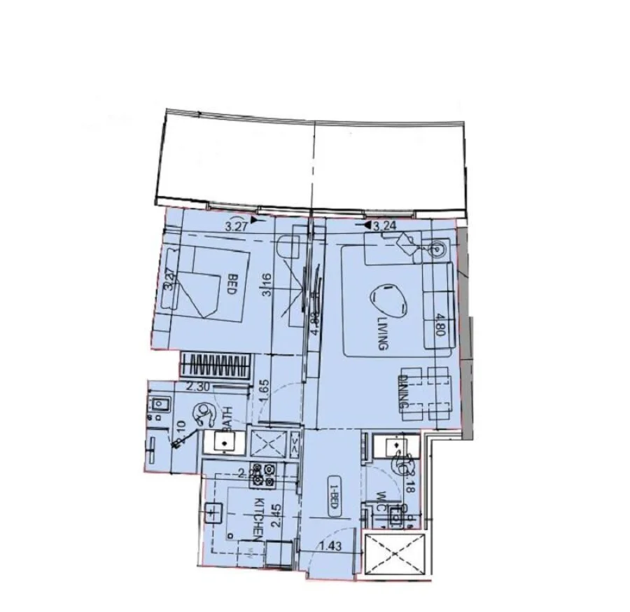 1 BR — 1 Bedroom A