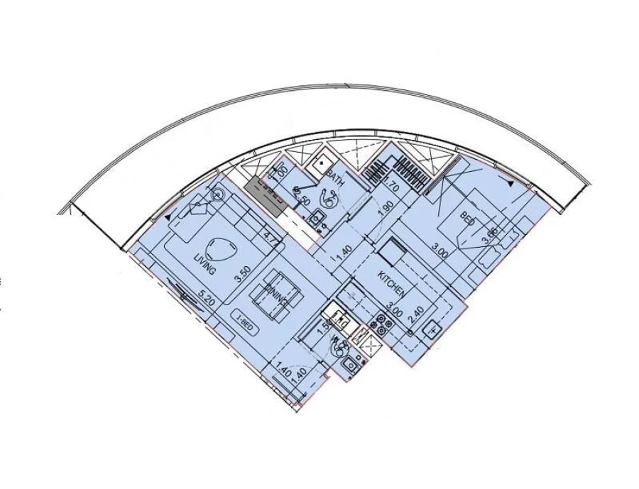 1 BR — 1 Bdroom B
