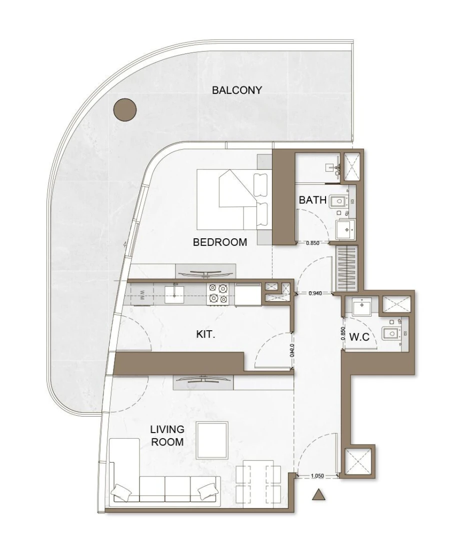1 BR — 1 Bedroom Type 1