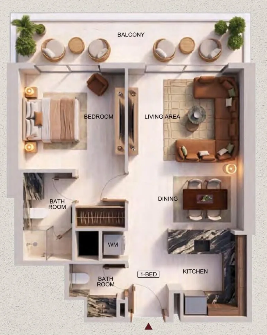1 BR — 1 Bedroom Type 02