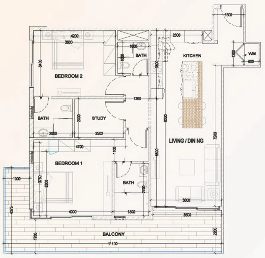 2 BR — 2.5 Bedroom Type A