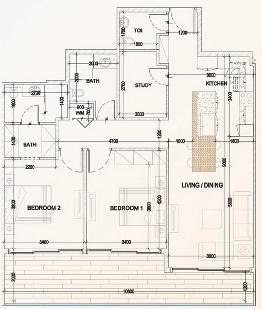 2 BR — 2.5 Bedroom Type B