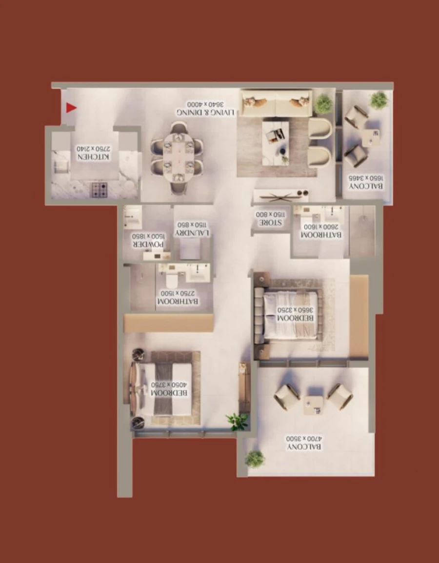 2 BR — 2 Bedroom Type 1b