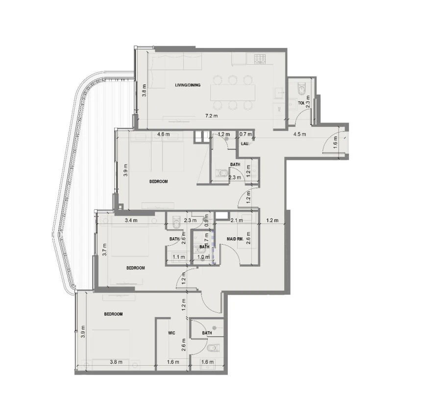 3 BR — 3 Bedroom Type 3