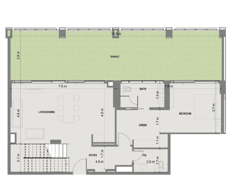 4 BR — 4 Bedroom Duplex 1