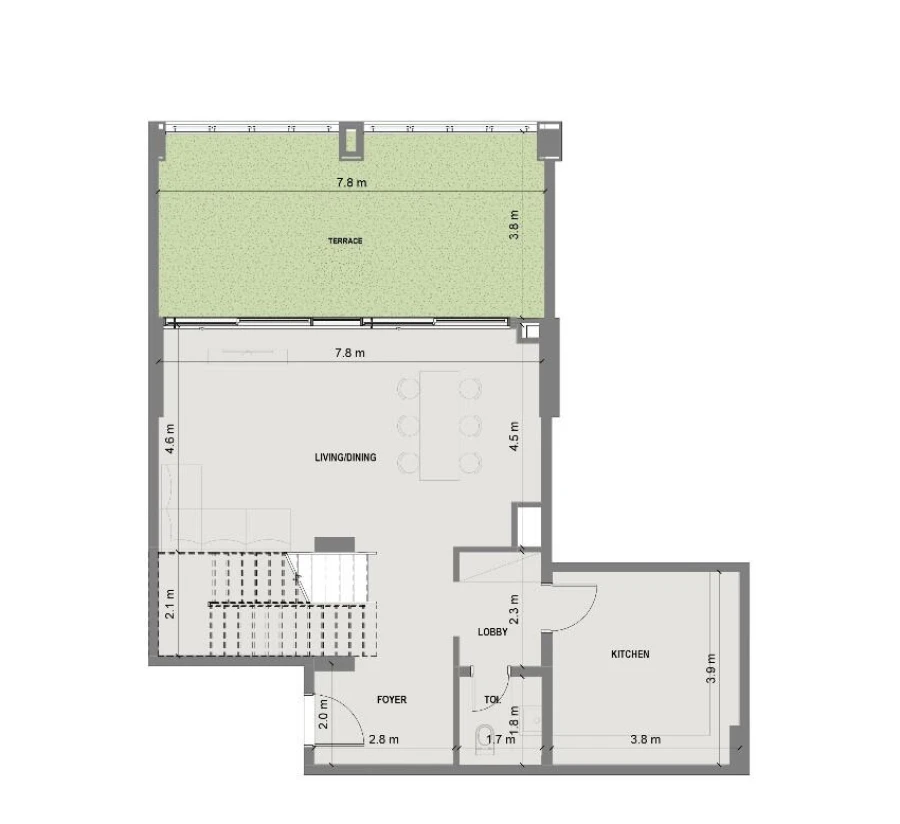 3 BR — 3 Bedroom Duplex 1