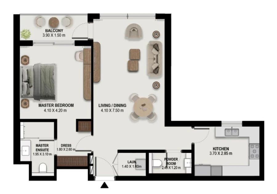 1 BR — 1 Bedroom Type 1-P-H