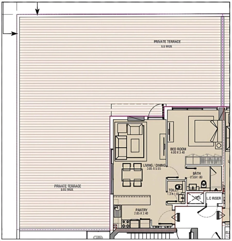 1 BR — 1 Bedroom Type A