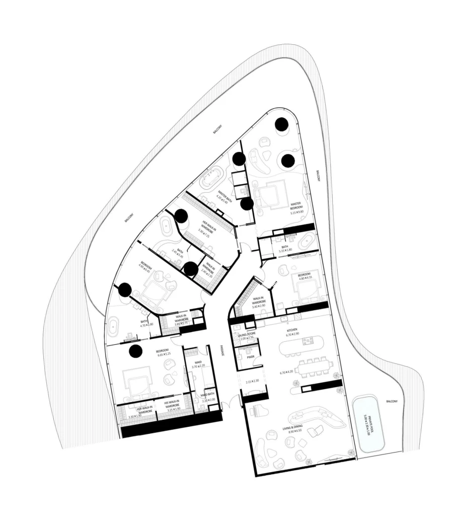 4 BR — Monaco - 4 Bedrooms Mansion