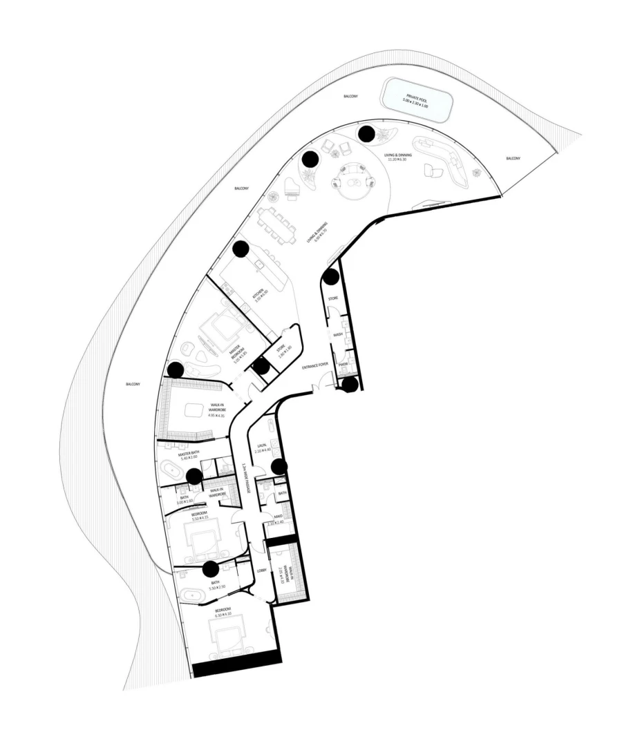 3 BR — St Tropez - 3 Bedrooms Mansion