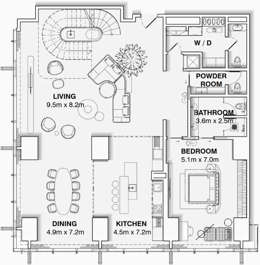 3 BR — Three BR Penthouse 14