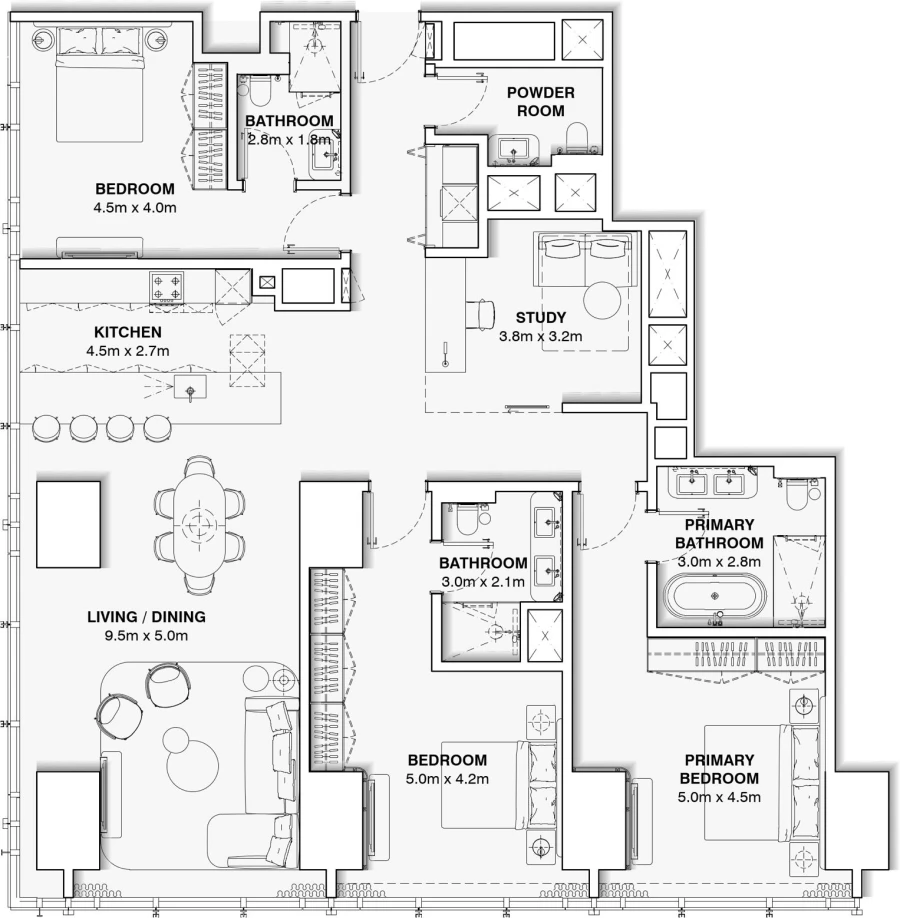 3 BR — Three Bedroom 15