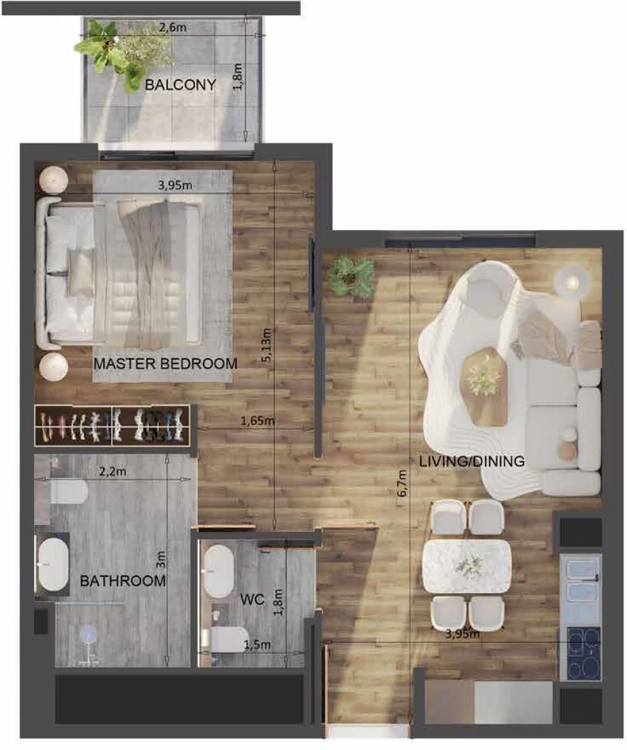 1 BR — One Bedroom