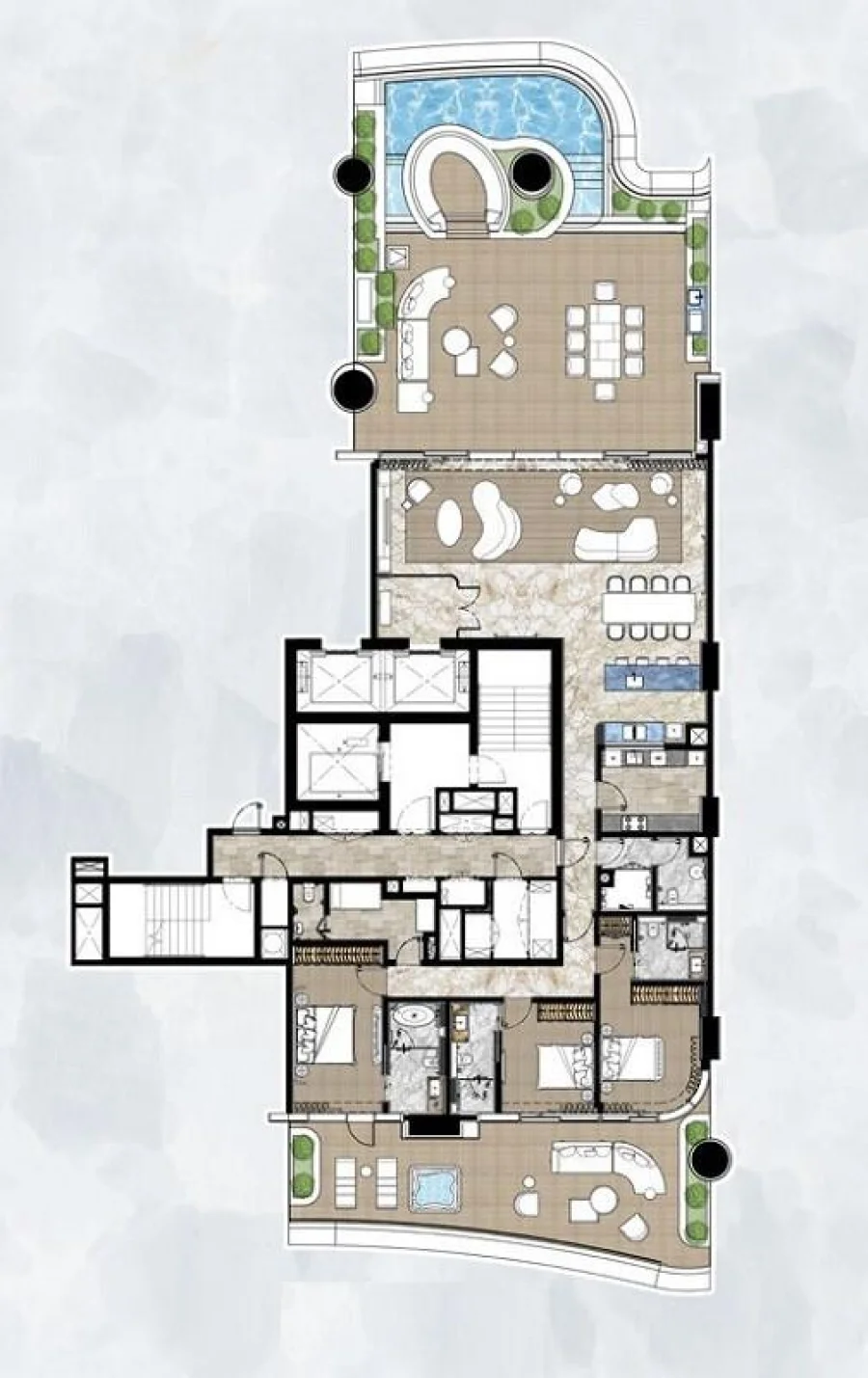 3 BR — 3 Bedroom Penthouse