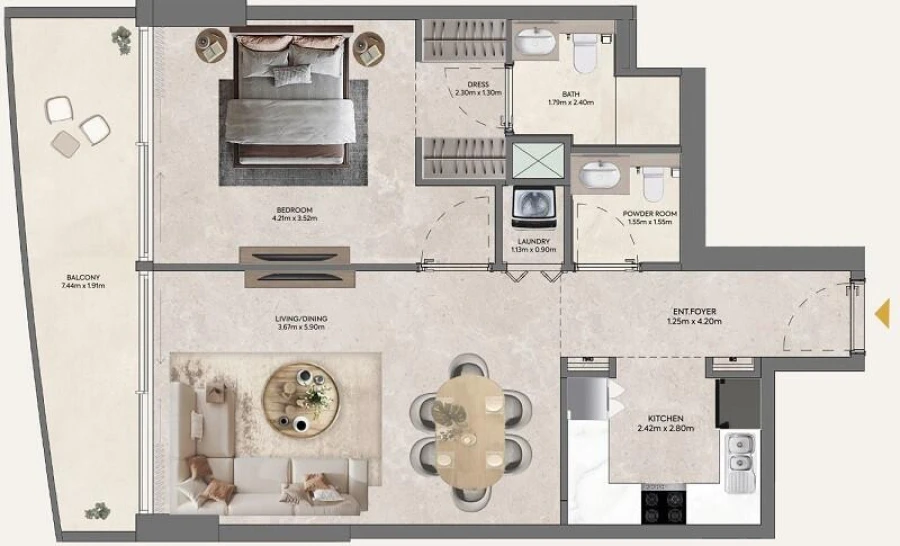1 BR — 1 Bedroom