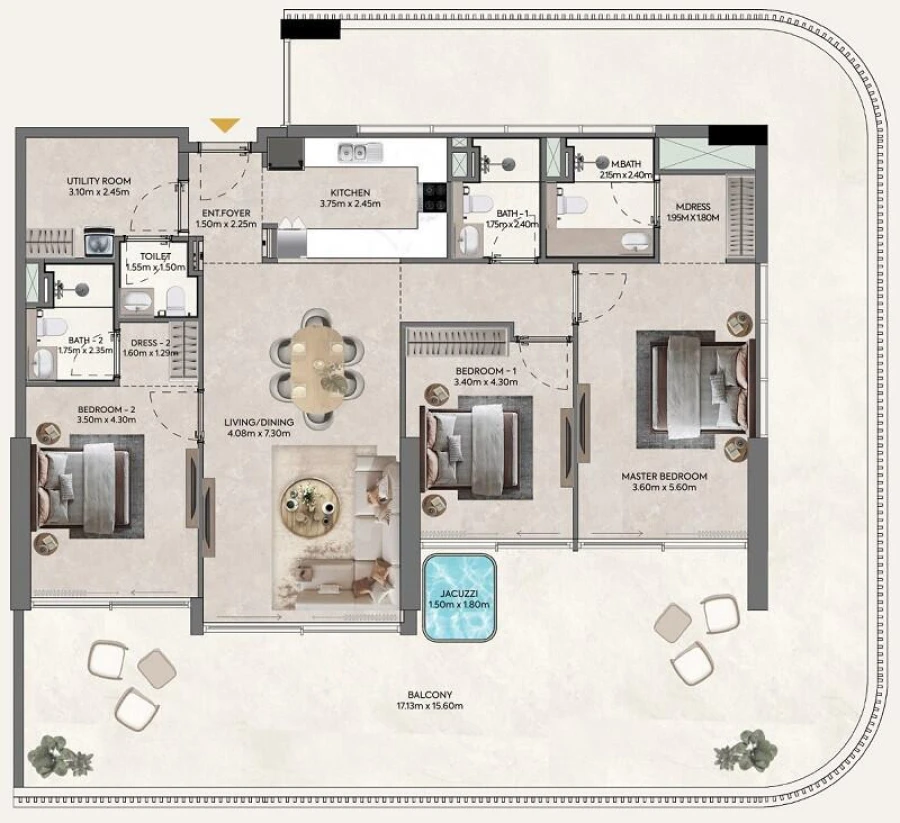 3 BR — 3 Bedroom