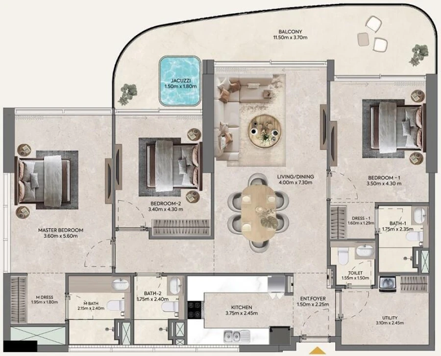 3 BR — 3 Bedroom