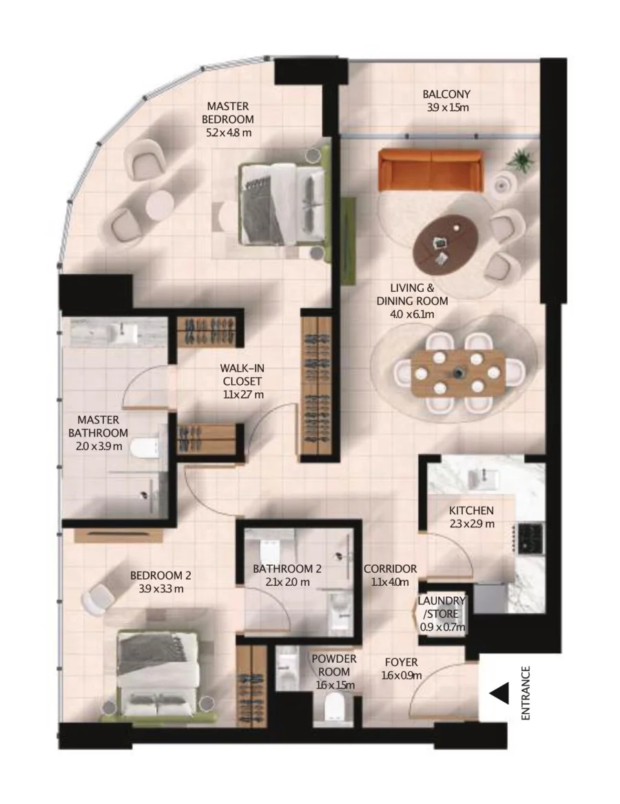 2 BR — 2 Bedrooms Type 5