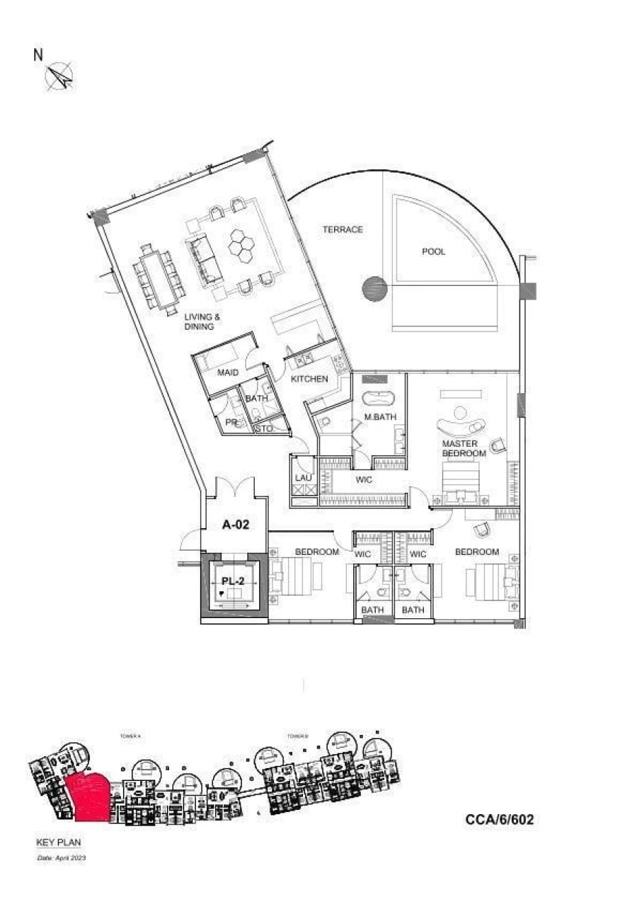 3 BR — Apartment Layout