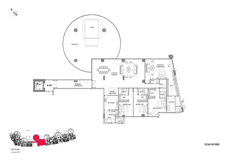 4 BR — Apartment Layout