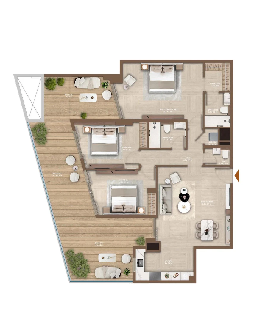3 BR — 3 Bedroom