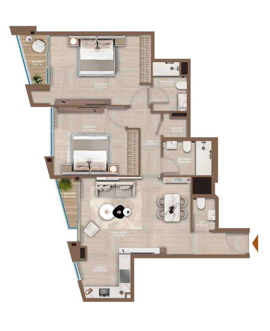 2 BR — 2 Bedroom