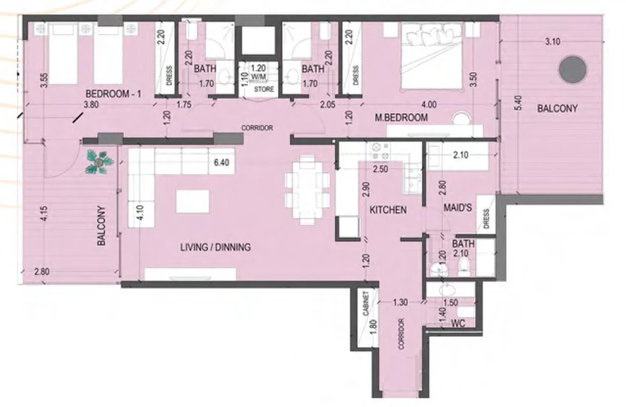 2 BR — 2 Bedroom Type A