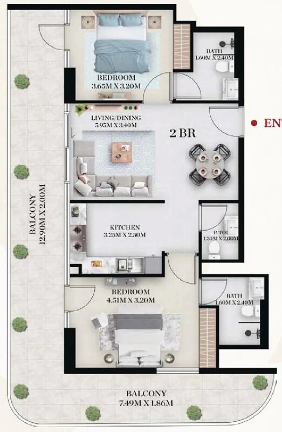 2 BR — 2 Bedroom