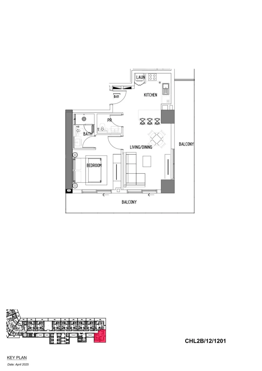 1 BR — Unit Layout