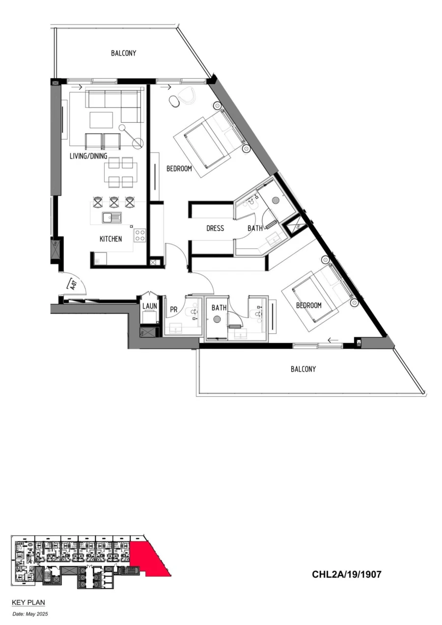 2 BR — Unit Layout