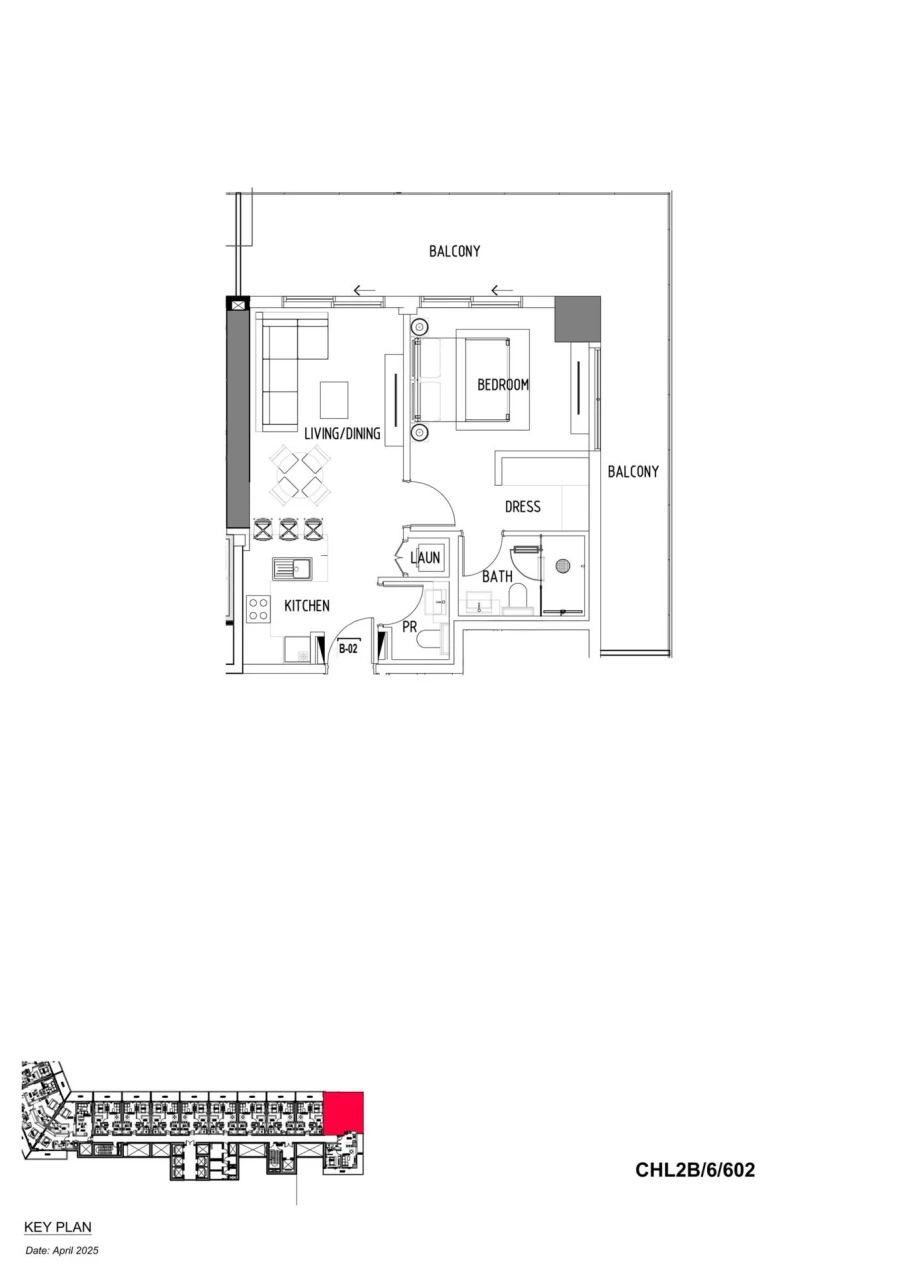 1 BR — Unit Layout