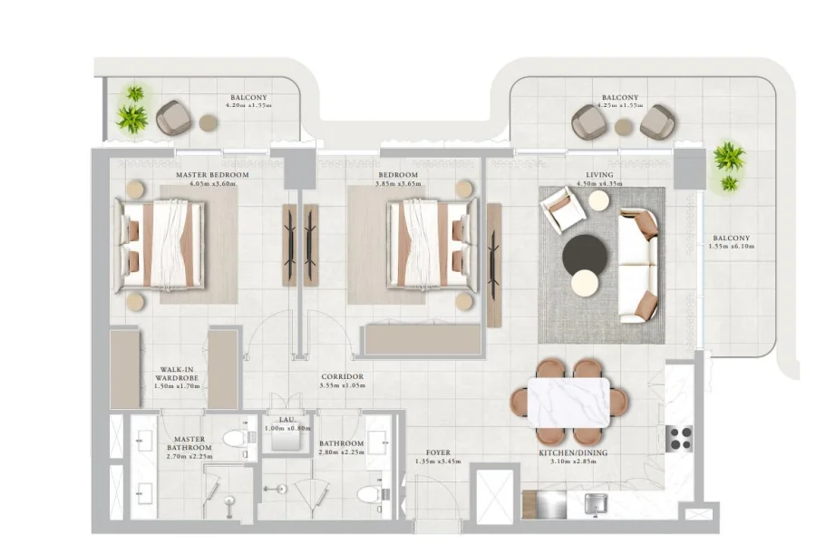 2 BR — 2 BEDROOM-2K
