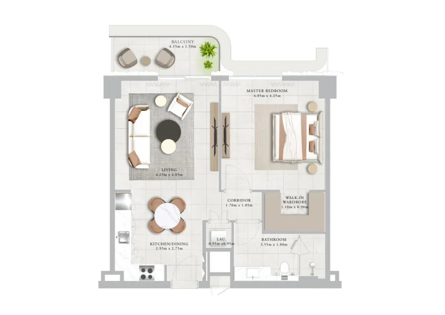 1 BR — 1 BEDROOM-1H