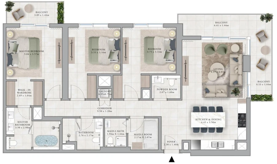3 BR — 3 Bedroom type 1A