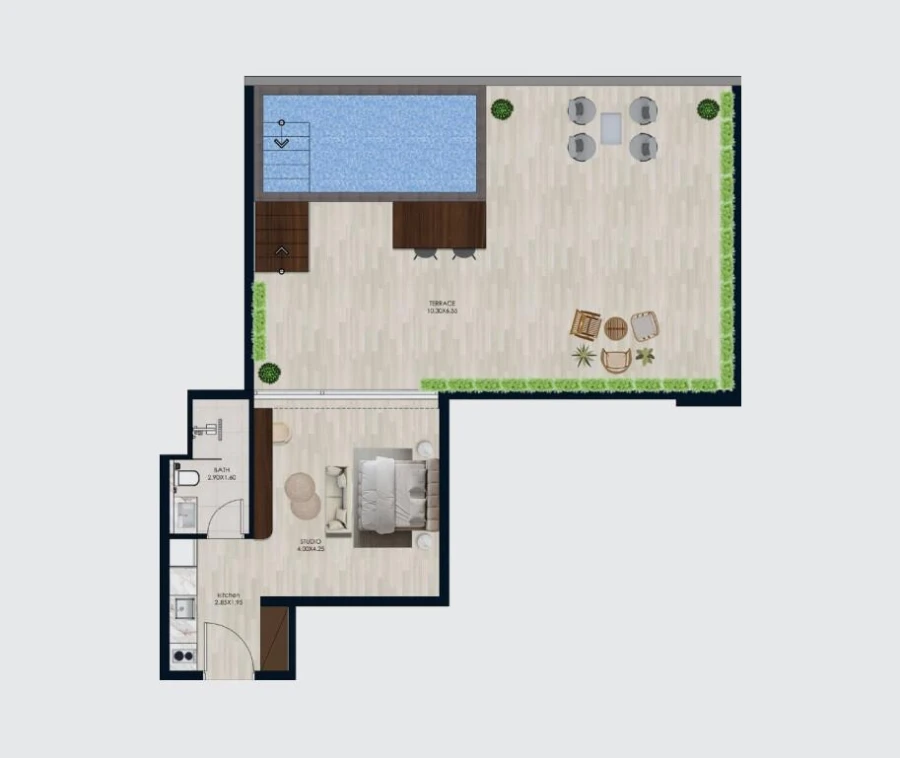 Studio — Unit Type 108