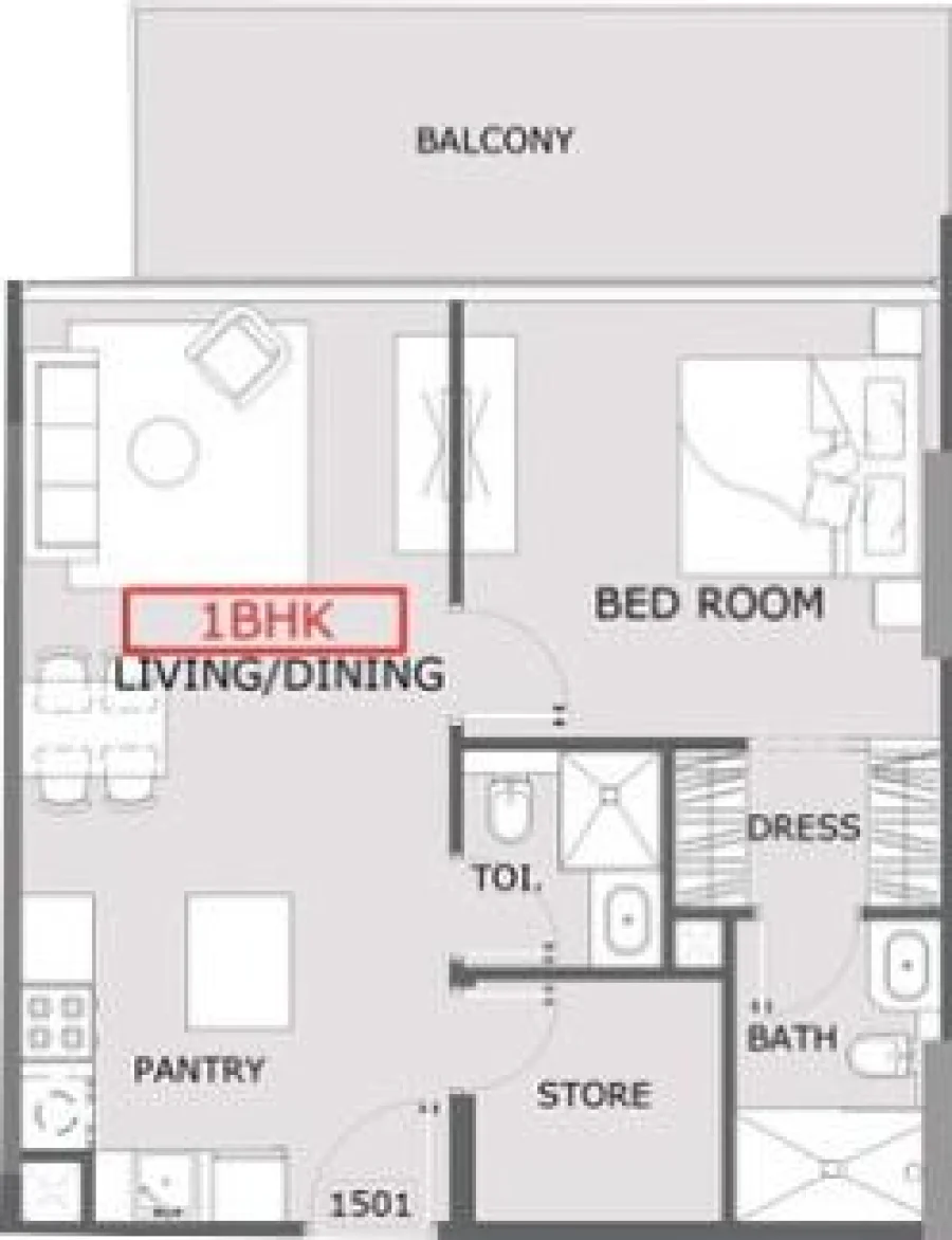 1 BR — 